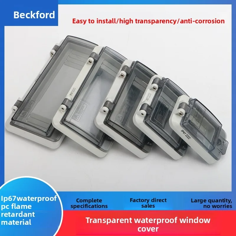 IP67 Waterproof Window Cover, Transparent Rainproof Shield for Circuit Breaker, 6/12 Positions Visible Observation Case