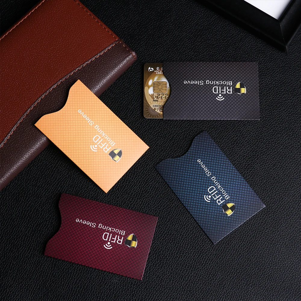 5PCS Reader Credit Cards Aluminium Anti-theft RFID Blocking Sleeve Wallet Protect Case Cover Card Holder