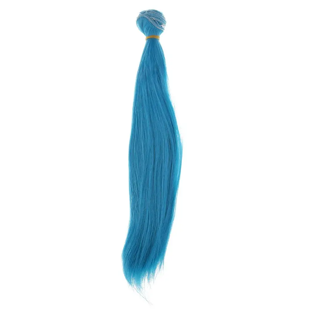 Synthetic Doll Wig Hair Extension Straight Style for 10 Inch Dolls DIY Repair Craft Accessories