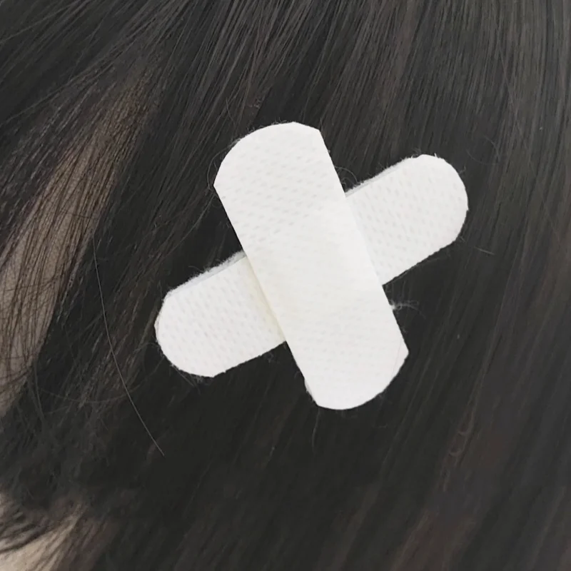 Y2K Girl Harajuku Gothic Lolita Sick Hair Clip Subculture Medical Series White Bandage Medical Band Aid Hairpin Set