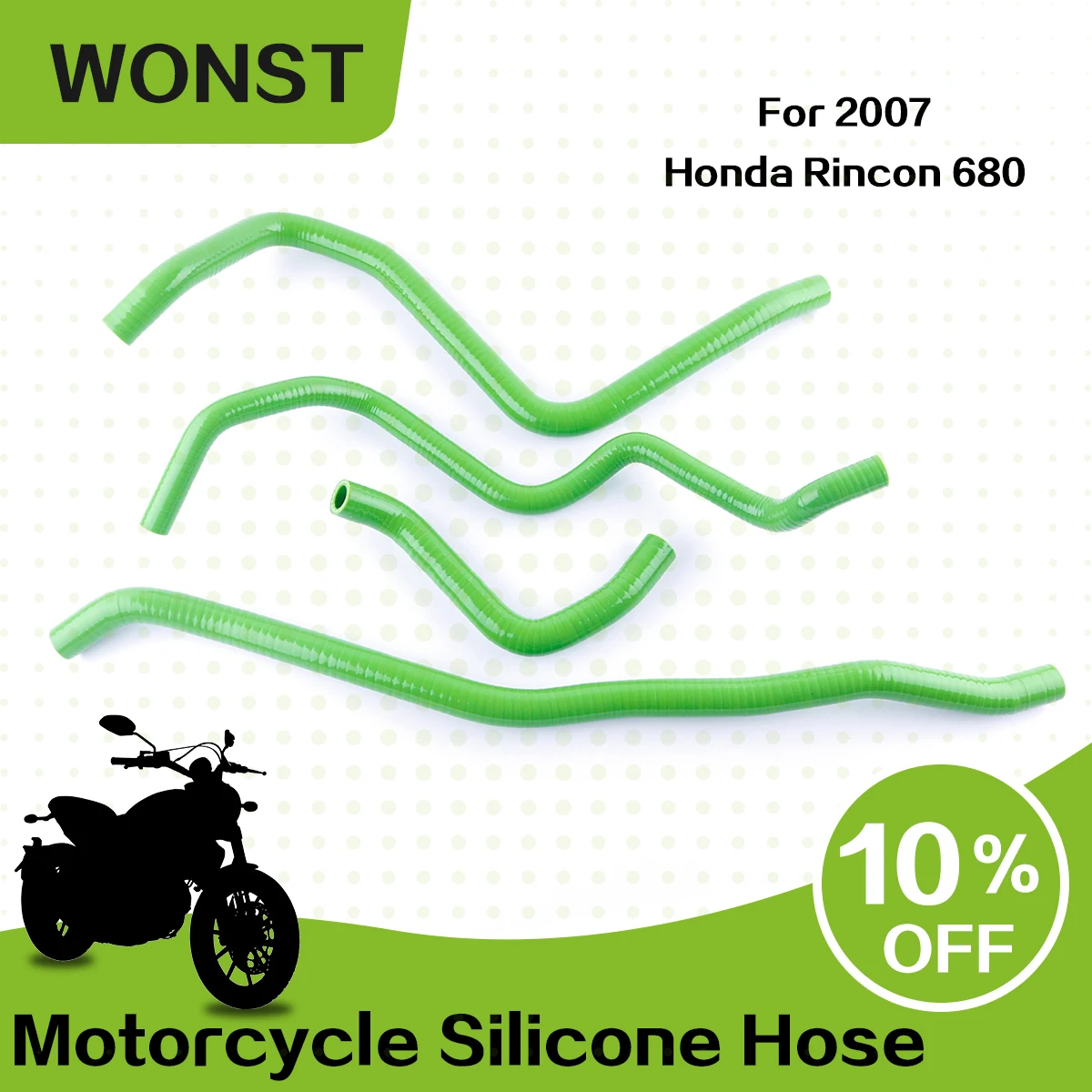 

For 2007 Honda Rincon 680 TRX680FA ATV Silicone Radiator Hose Pipe Kit