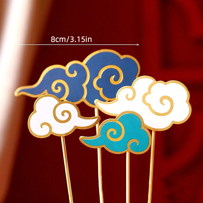 Chinesischer Tortenaufsatz mit traditioneller Langlebigkeit, Fu-Charakter, Pflaumenblüten-Einsatz, Rotgold, für Großeltern, Geburtstagsfeier, Feier – Detail 18