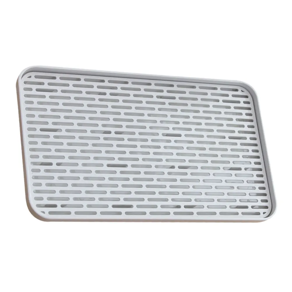 

1pc Plastic Double Layer Drain Tray for Kitchen Counter Dish Drying Cup Tea Storage PP Material White Color Draining