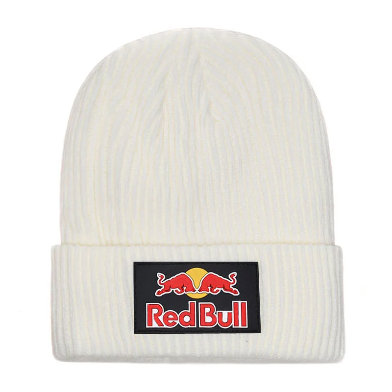 الأحمر الثور قبعة الرجال الخريف والشتاء الدافئة محبوك قبعة يندبروف محبوك قبعة باوتو قبعة الرياضة المرأة الباردة قبعة