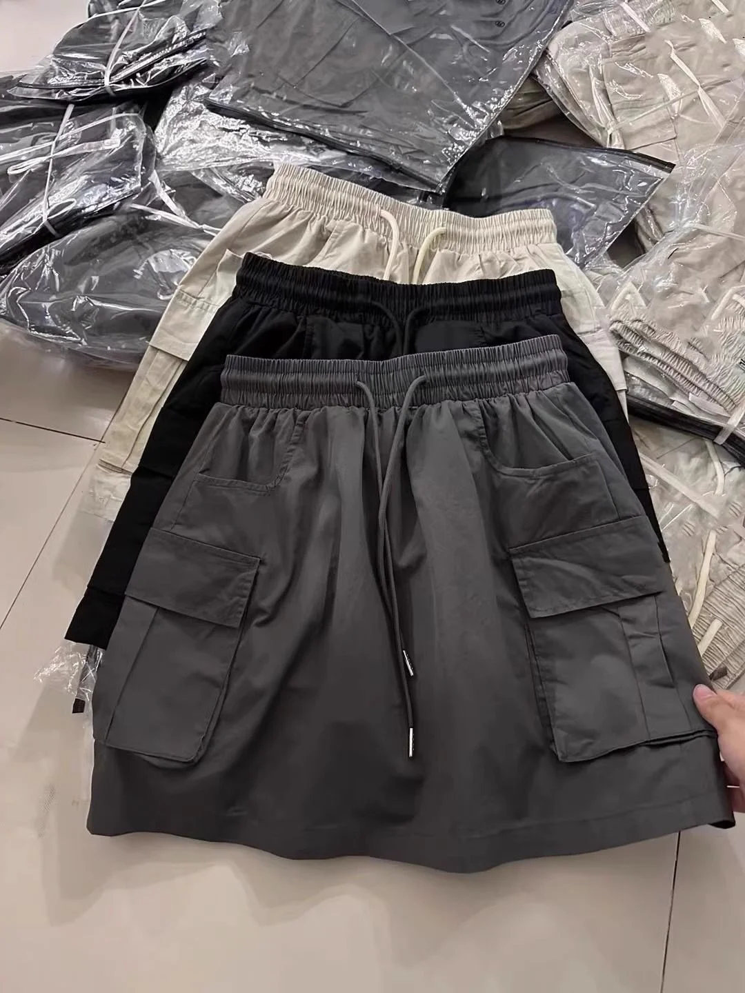 

Женская повседневная рабочая юбка больших размеров, свободная, с высокой талией, А-силуэт, короткая, непрозрачная, модная летняя юбка