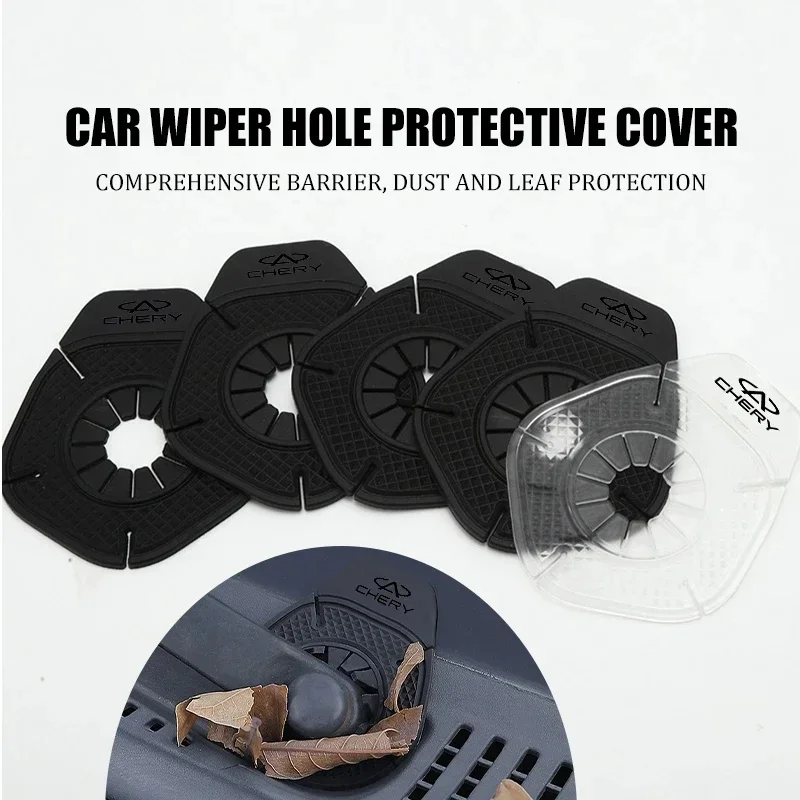 2Pcs Wear‑Resistant Wiper Base Hole Guard Protective Cap Fit Chery Tiggo7 Tiggo8 Pro Omoda5 Jaecoo J7 J8 Jetour X70 X90 Automobi