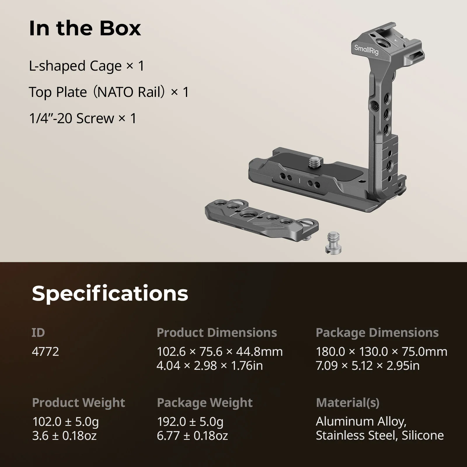 SmallRig FX3/FX30 HawkLock Quick Release Halve Kooi voor Sony FX3/FX30, W Verwijderbare NATO Rail voor Originele XLR Top Handvat -4772