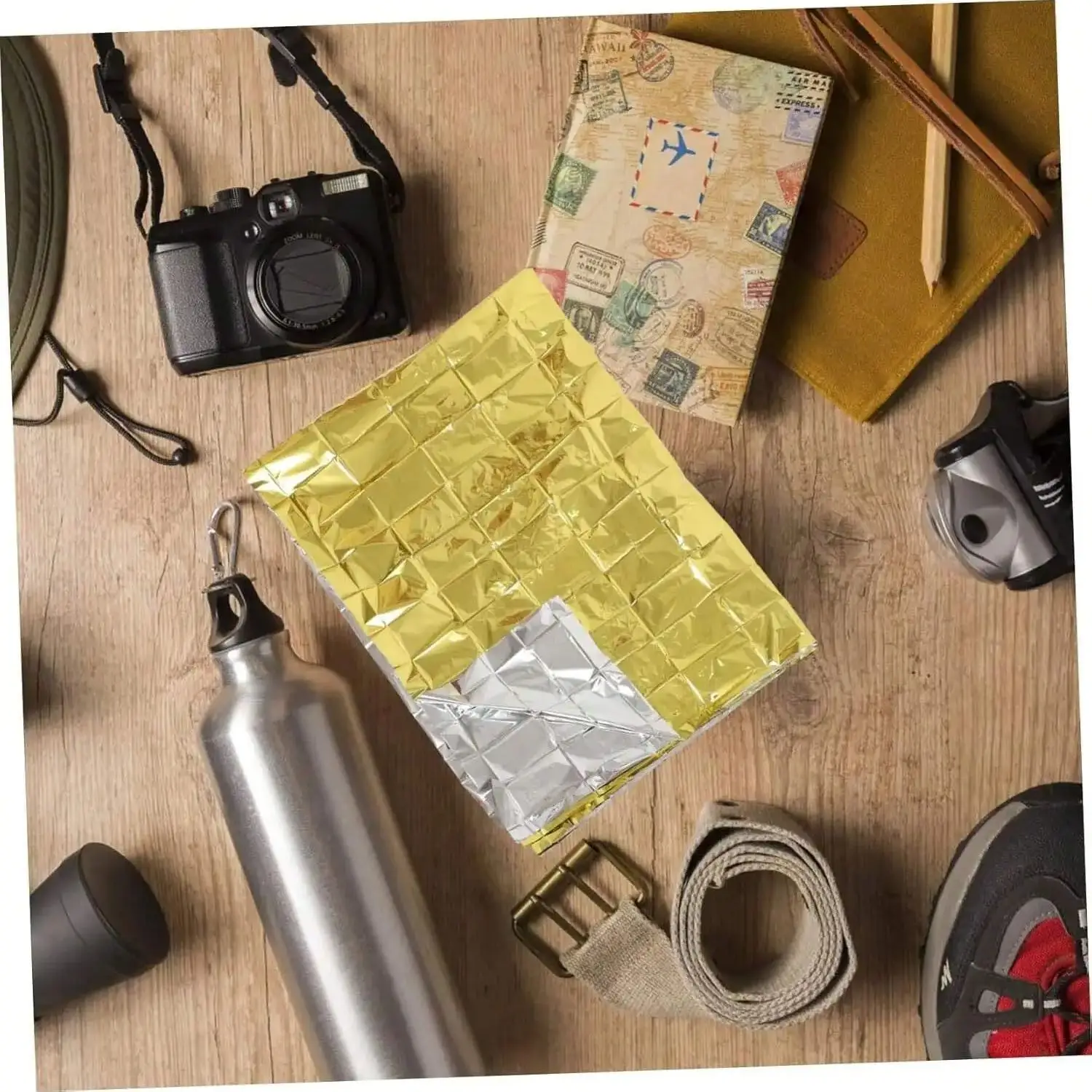 4 قطعة الطوارئ مايلر بطانية حرارية احباط بطانية الفضاء الجسم دفئا في الهواء الطلق الإسعافات الأولية التخييم التنزه السفر #6