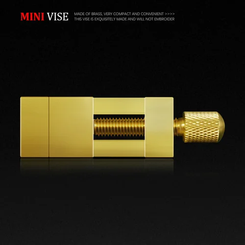 Imagen 2 del producto Herramienta manual Mini tornillo de banco, tornillo de banco de sujeción micro, material de latón, se puede utilizar para el sujeción de micro y micro piezas de reloj, modelo mecánico