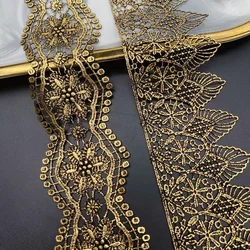 1 Yards Gold Thread Lace Clothing Accessories Trims Embroidery Skirt Dress Lolita Accessories