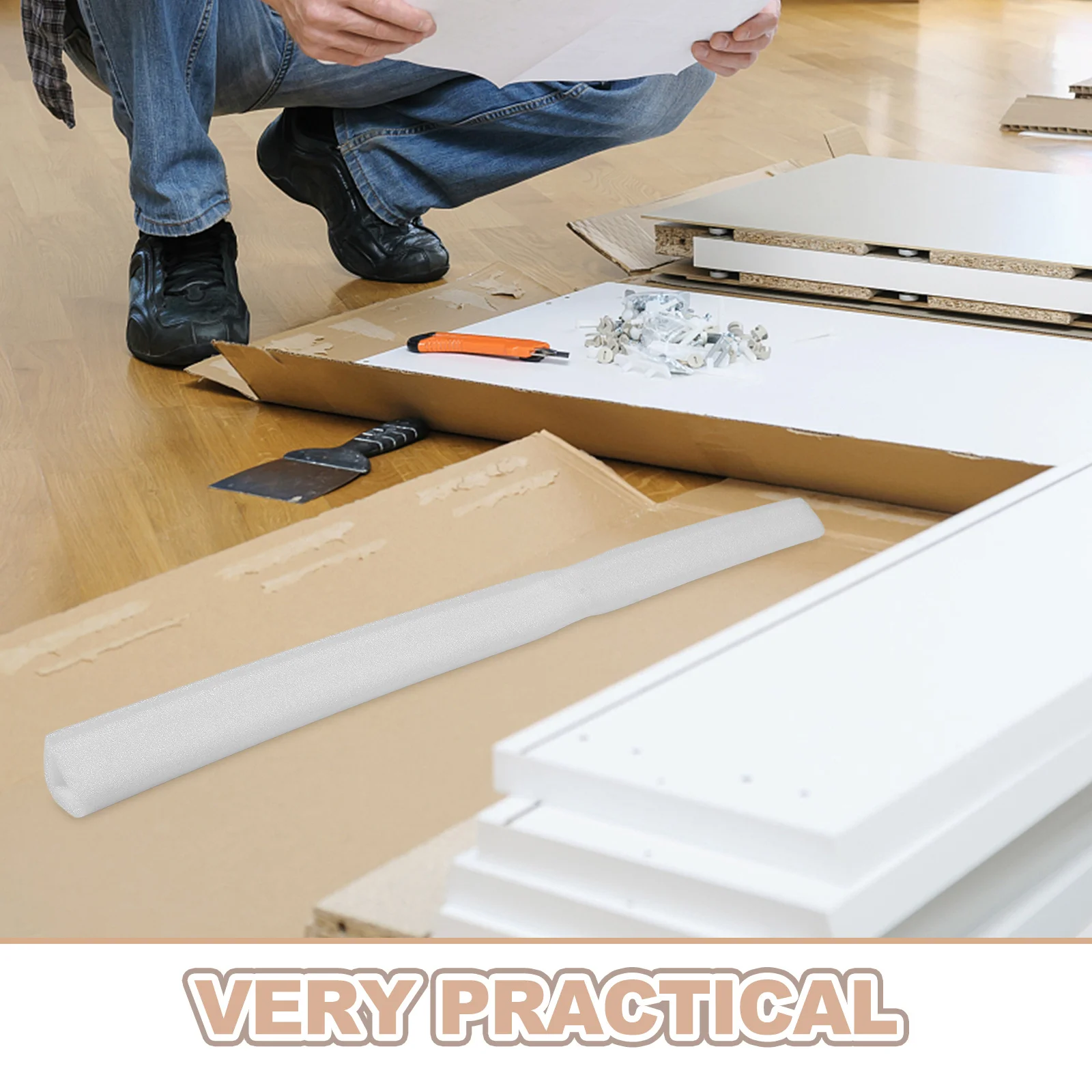 6 pcs U-Shaped Edge Protector Foam Strip Corner Guard For Furniture Table Proofing Shipping Packaging Mirror Frame Artwork