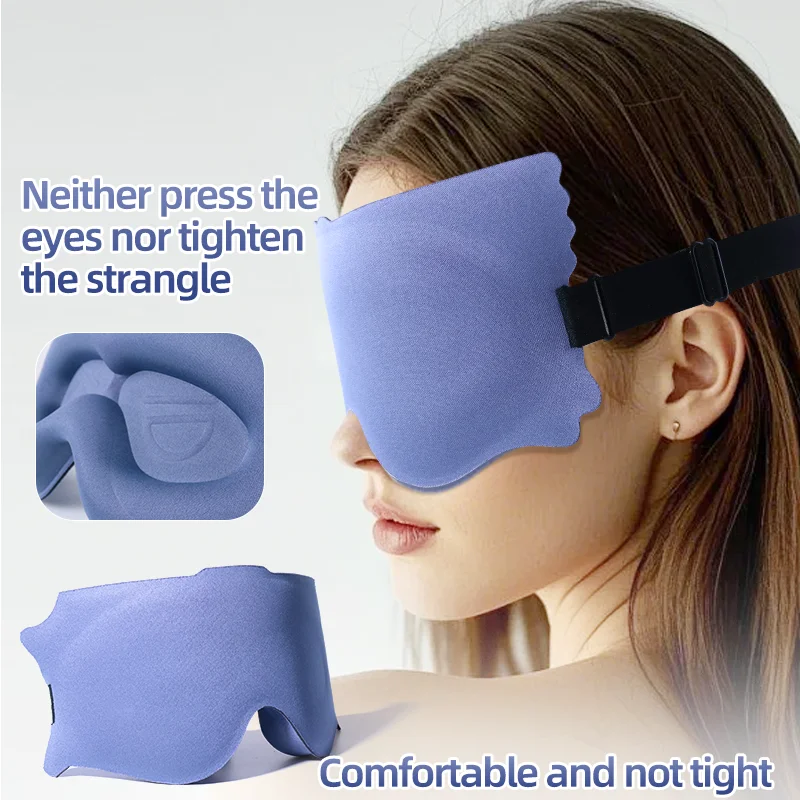 3D Blackout Eye Mask Effective Blackout for Home Office Sleeping Eye Mask Light New Sweat Absorption Breathable and Adjustable