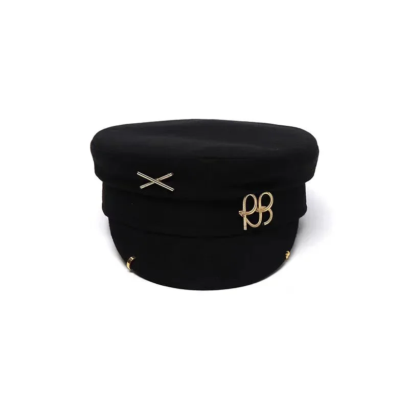 Y2K Brand Designer Newsboy Cap Earrings Hats for Women Sun Hat Letter Military Cap Visor Outdoor Unisex Sombreros De Mujer