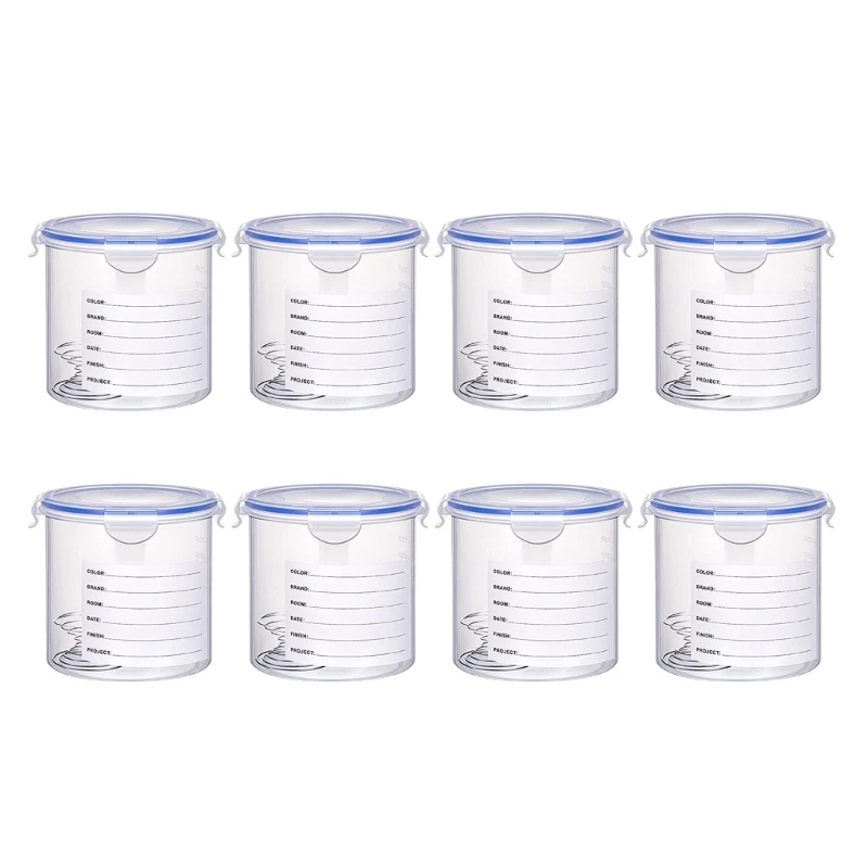 8Pcs Paint Storage Containers Touch up Paint Cups Airtight Paint Container