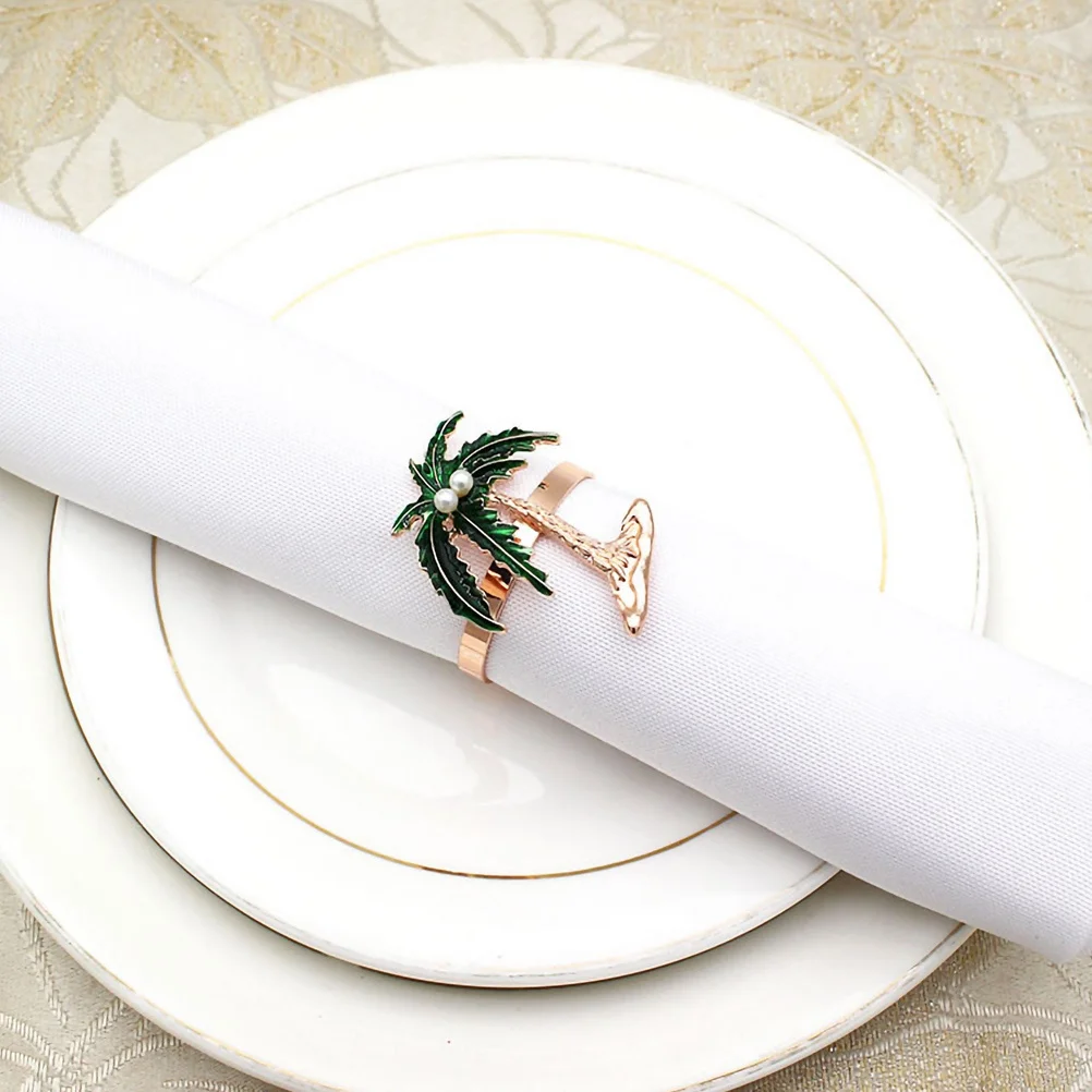 Anillos para Servilletas con Forma de Árbol, 4 Piezas, Elegantes, para Mesa de Comedor, Bodas, Fiestas, Decoración del Hogar, Uso en Restaurantes