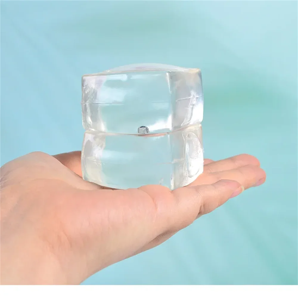 Przezroczyste kostki lodu Miękki TPR Wolno powracający do kształtu Brokatowa kulka maltosowa Zabawka do ściskania Antystresowa elastyczna kulka do ściskania Dekompresyjna