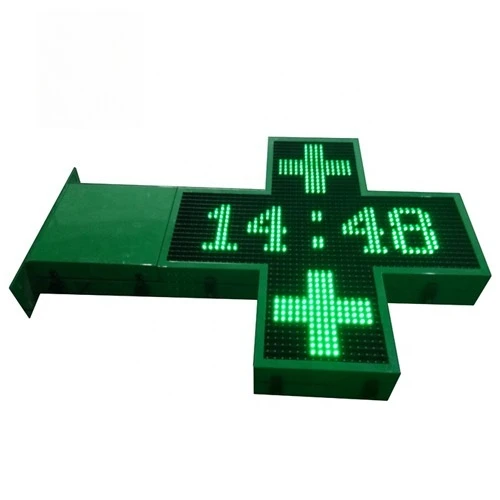 Pharmacy RGB   Sided Cross Pharmacy Logo Light Emitting Diode