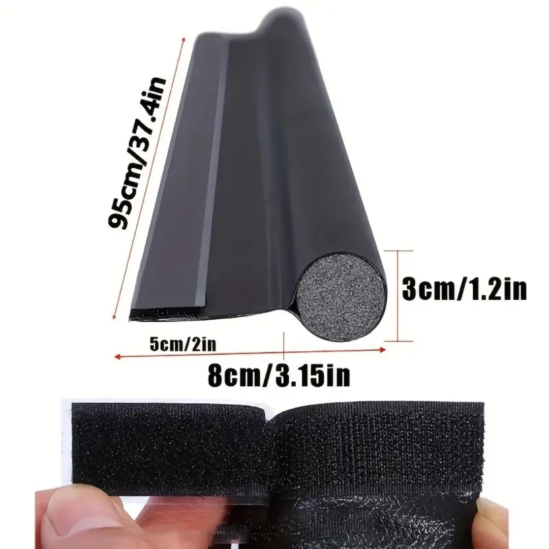 1pc Door Bottom Sealing Strip, Adjustable Weatherstrip Under Door Draft Stopper, Anti-cold One Side Foam Blocker, Weather Strip