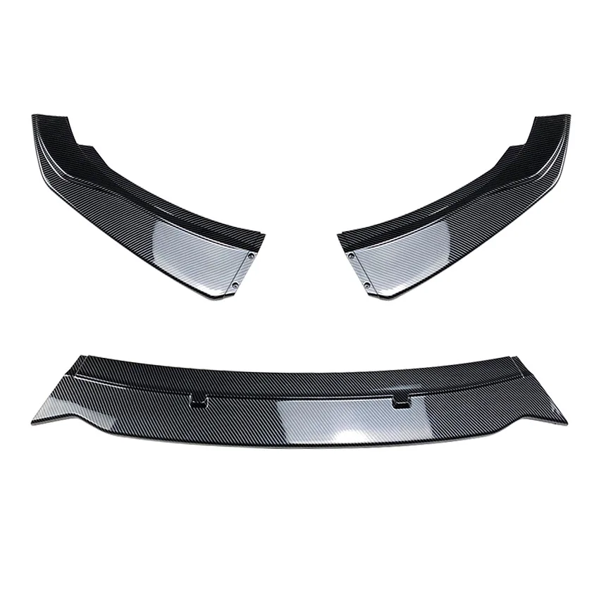 Glanzend Zwarte Auto Voorbumper Splitter Lip Zijspoiler Voor BMW F20 F21 116i 118i 120i 1 Serie 2011-2019 Carbon Look Body Kits