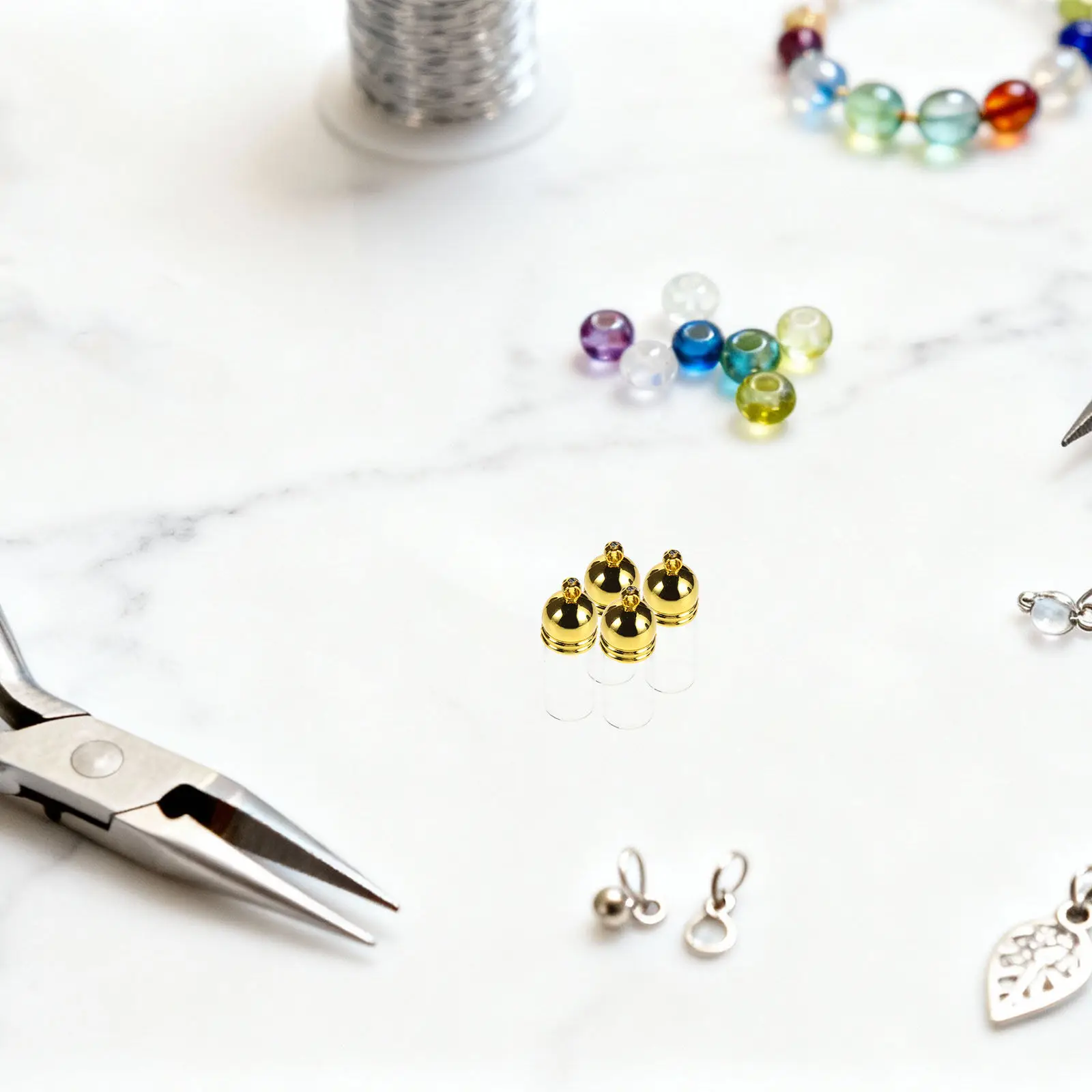 12Pcs Tiny Glass Bottle Charms for Necklaces Keychains Mini Perfume Bottle Pendant Jewelry Making Glass Vial Necklace Pendants