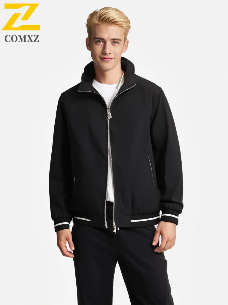 

Men Classic Jacket Spring Autumn Casual Windproof Short Business Office Golf Coat Light Luxury Travel Breathable Outwear Coats