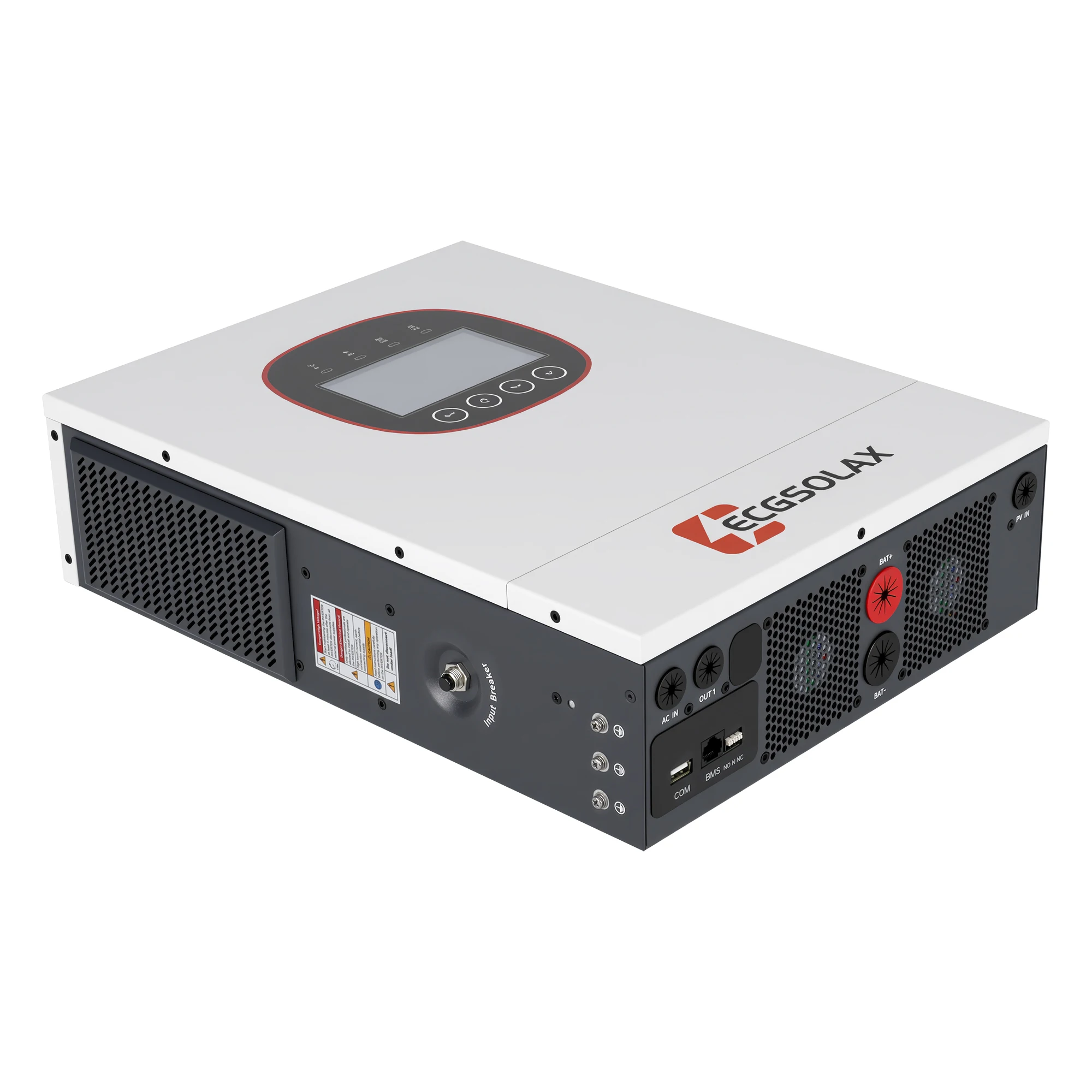 ECGSOLAX 4050W Off-Grid Pure Sine Hybrid Solar Inverter 24V 500VDC 100A MPPT Solar Charger 110V/120V AC Output Mobile APP Monitoring US Warehouse