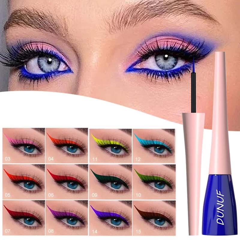 Blue Eyeliner Lasting Liquid Eyeliner Pencil Waterproof Quick-Dry No Blooming Blue White Eye Liner Pen Cosmetics Tools 18 Colors