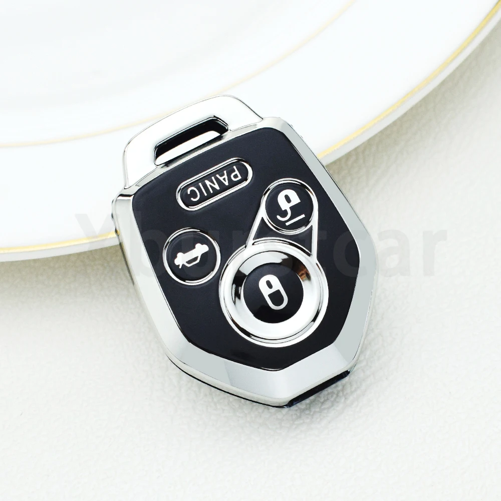 TPU Car Key Case Cover Shell Fob Holder 4 Buttons For Subaru Tribeca Forester WRX XV Outback Legacy Impreza Crosstrek view 4