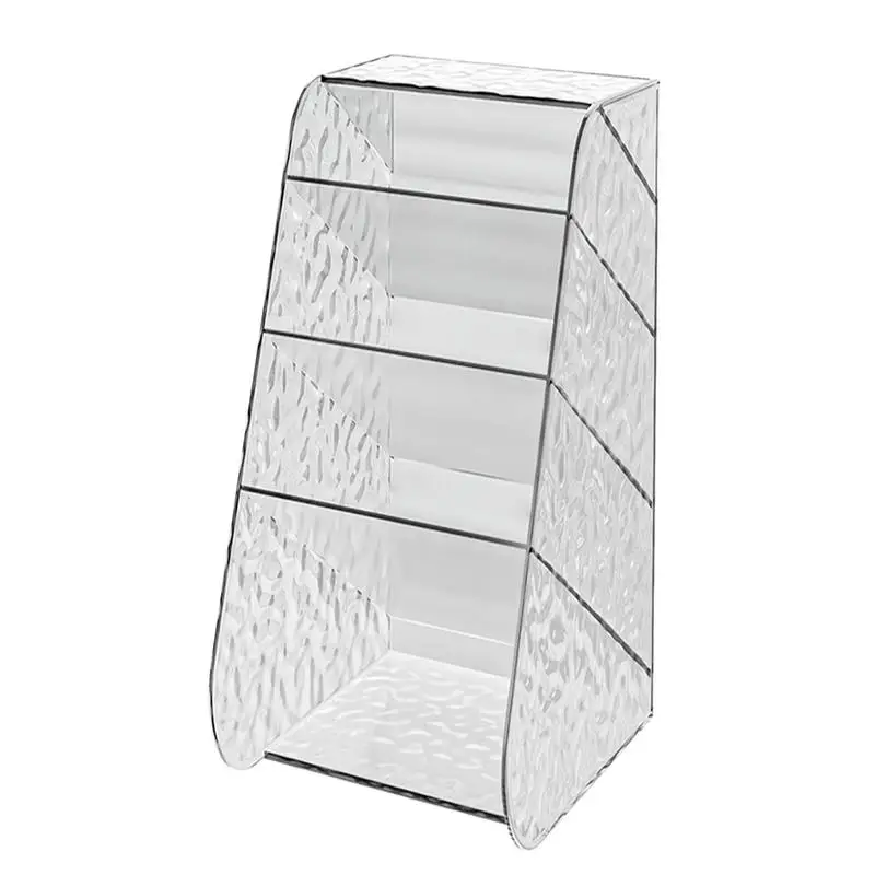 

Прозрачный органайзер для карандашей, стойка для хранения, наклонная вставка, многоуровневая многофункциональная стойка для хранения, органайзер для канцелярских принадлежностей для школы