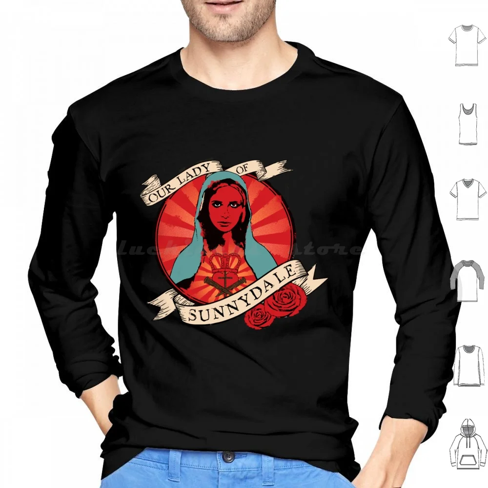 Our Lady Of Hoodie cotton Long Sleeve Buffy The Vampire Buffy Vampire Btvs Buffy Summers Angel Spike Joss Whedon 90s