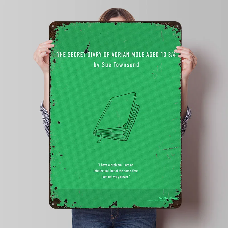 The Secret Diary of Adrian Metal Poster Customized Wall Art Retro Vintage Tinplate Signs for Modern Home Decoration Luxury House
