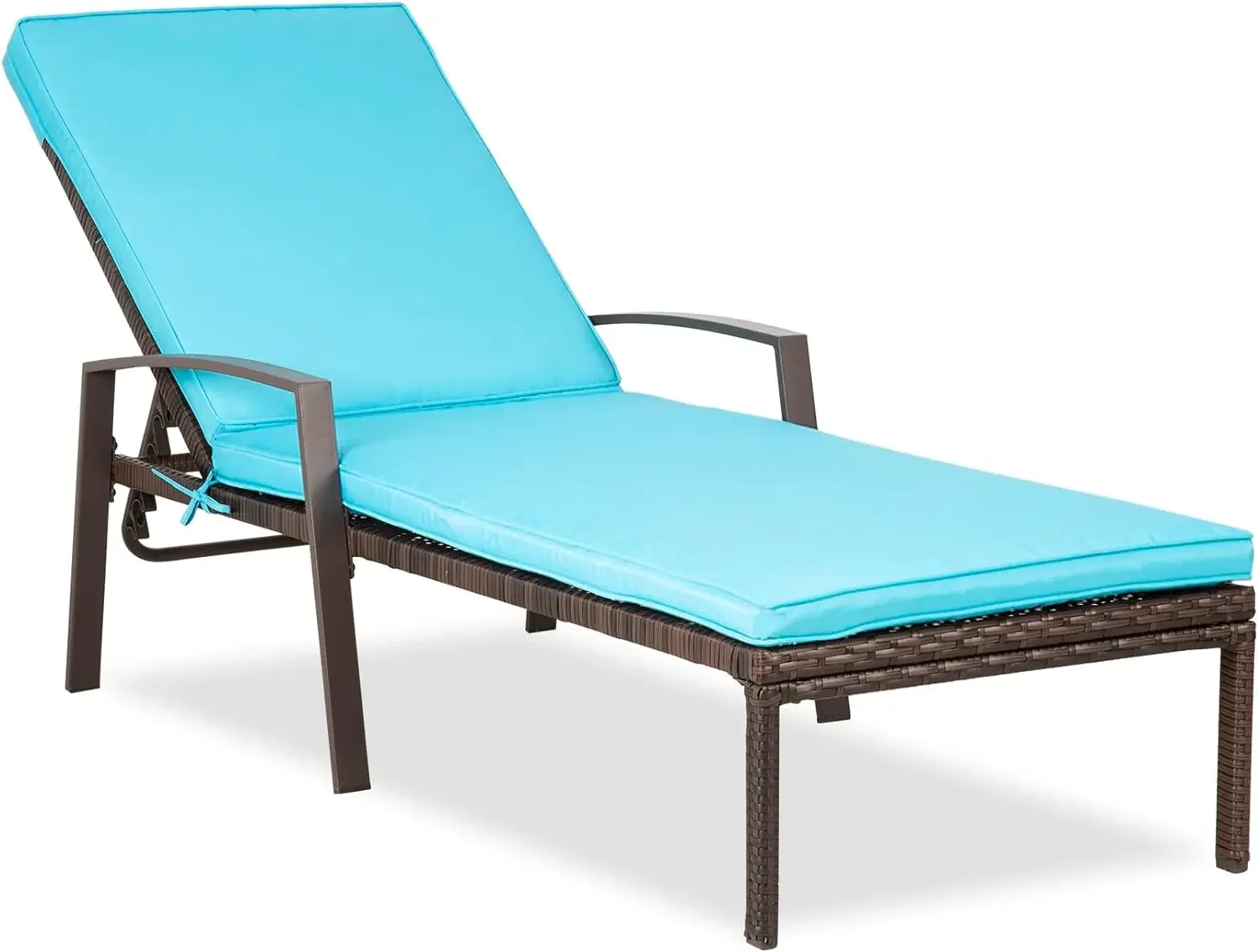 

Кресло для патио, шезлонги с утолщенной подушкой, шезлонг для бассейна, набор шезлонгов для патио, 2-х предметный складной пляжный шезлонг для кемпинга