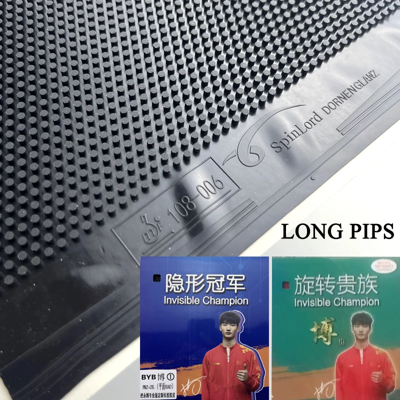 

Spinlord Bayongbo Table Tennis Rubber Invisible Champion Long Pips OX Medium Particles ITTF Approved Ping Pong Rubber Sinking