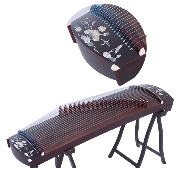 

Guzheng 21 strings 125cm Pattern of Mandarin Ducks Playing in Water Professional performance Chinese string instruments