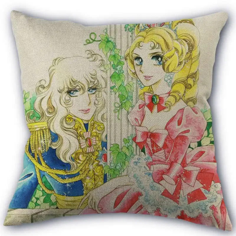 The Rose of Versailles Pillowcase Cotton Linen Fabric Square Zipper Pillowcase New 45X45cm Wedding Decorative Pillow Cover 0406