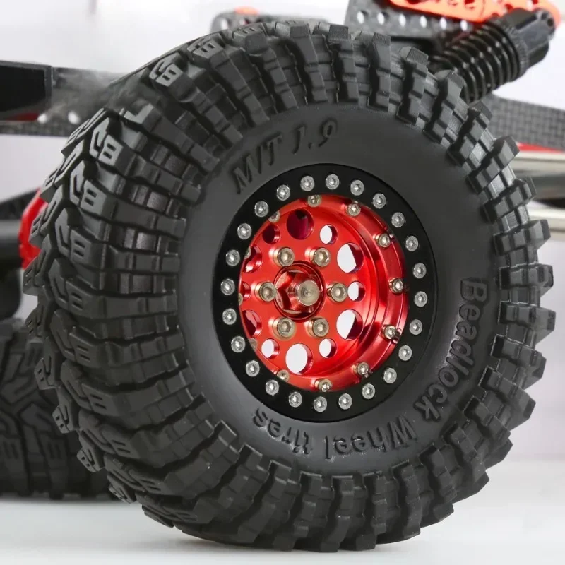 4 Stück 1,9 Zoll Gummi Beadlock Radreifen für Axial Capra AXI03004 – 1/10 RC Car Monster Truck Upgrade-Teile