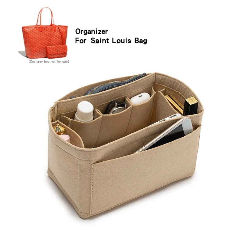 Support customization Felt Inner Purse Insert Organizer Fit For Goyad Saint Louis PM GM Tote Bag