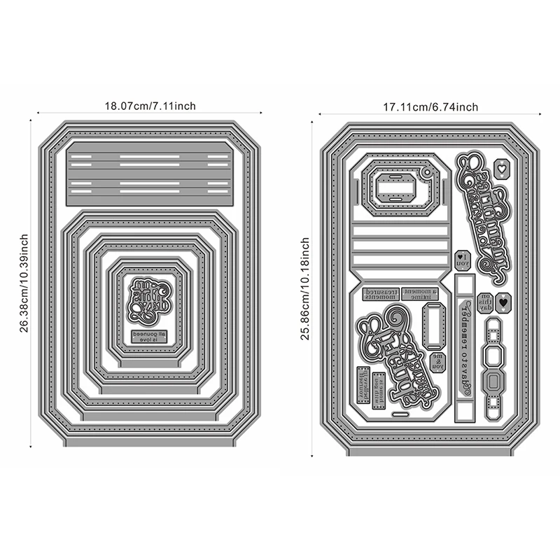 Panalisacraft Memory book Albumn Metal Cutting Dies Stencils for DIY Scrapbooking/album Decorative Embossing DIY Paper Cards