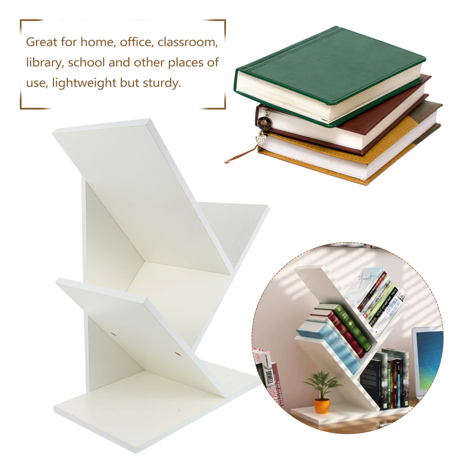 

1 set 1 Set Desktop Tree Bookshelf Creative Book Storage Rack Small Bookshelf For Home Office Classroom Lightweight