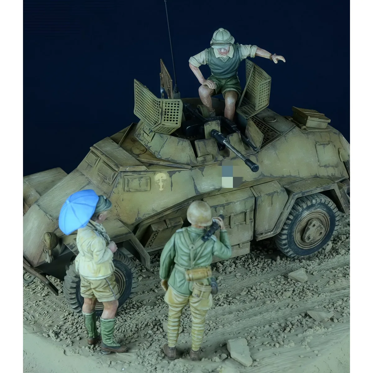 Kit de modelo sin pintar de resina 1/72, tema militar, Ejército africano (3 personas) sin montar y sin pintar GK, 1494R