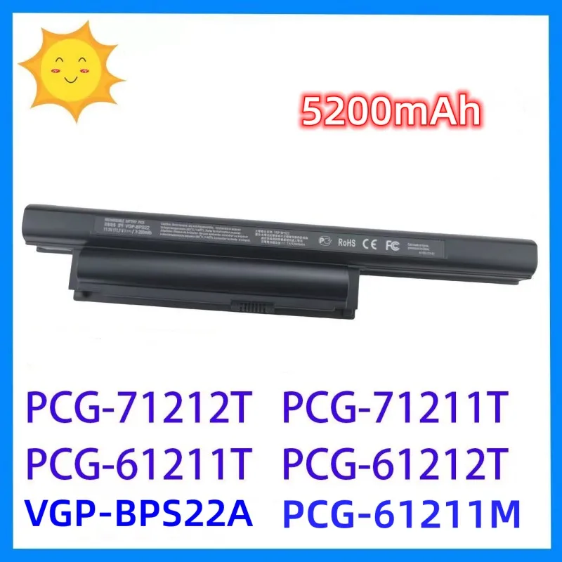 

100% original 4400mAh For Sony EA1 E1Z1 EB12 VGP-BPS22 PCG-71212T PCG-71211T PCG-61211T PCG-61212T PCG-61211M laptop battery