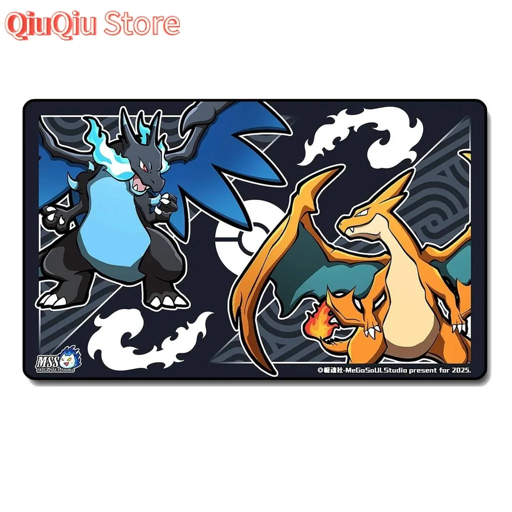 

600*350*2mm Diy Charizard Playmat Self Made PTCG Single Player Battle Card Pad Animation Game Mouse Pad