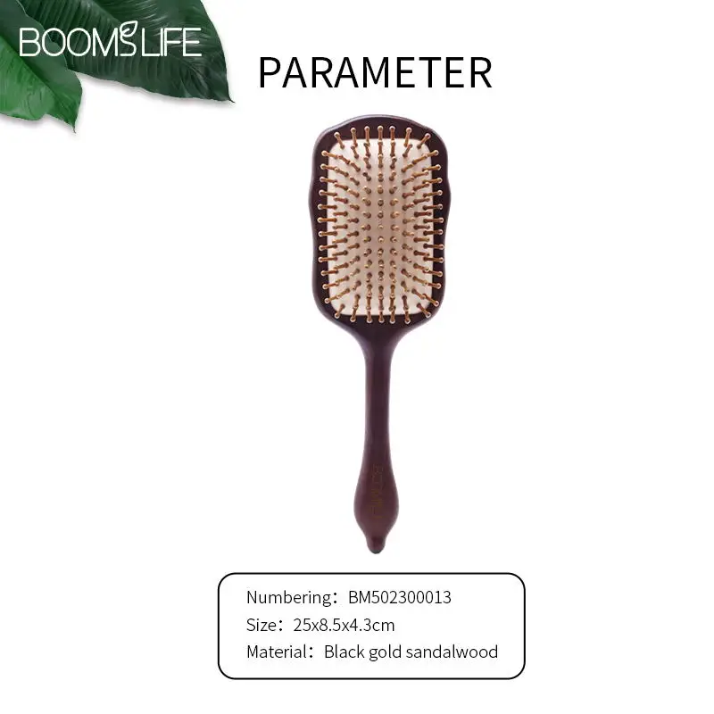 Detangling Hair Brush Women Custom Name Sandalwood HairBrush Wide Tooth Paddle Hairbrush Wood Comb for Hair Massage Scalp Brush