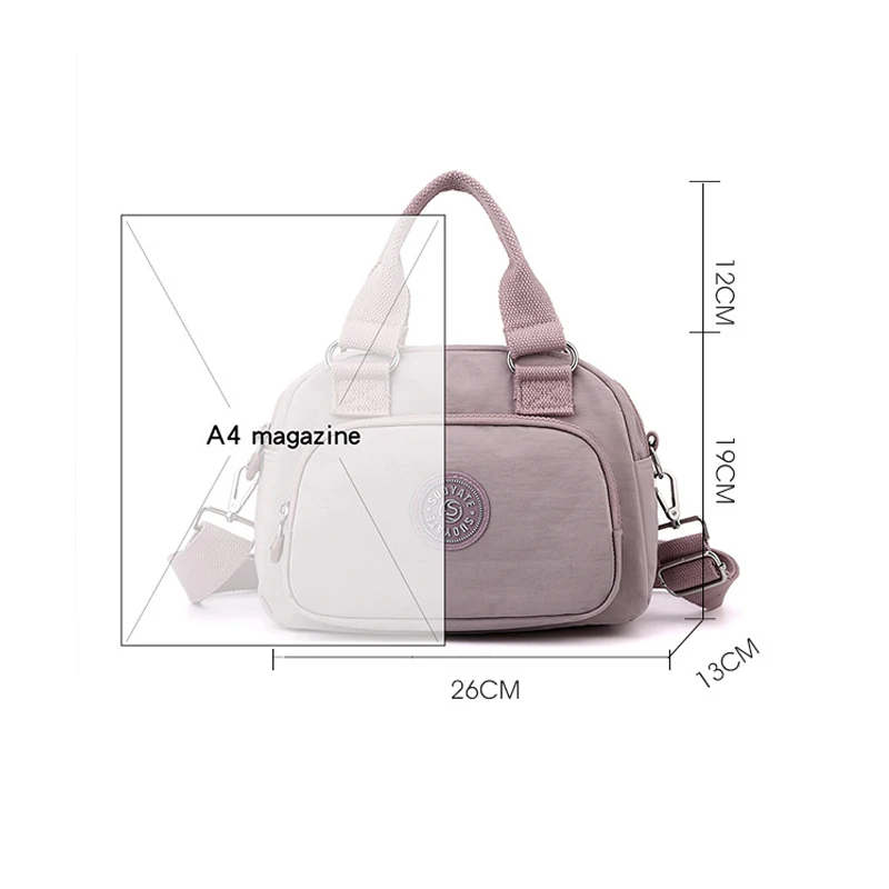 Women Handbags 2024 New Crossbody Tote Bags Multi-function Messenger Bags Female Waterproof Nylon Travel Shoulder Bags