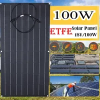 ETFE PET Flexible Solar Panel 18V 100W 150W 105W 130W Flexible Durable Waterproof Solar Cell for Camping Home Solar Power Bank