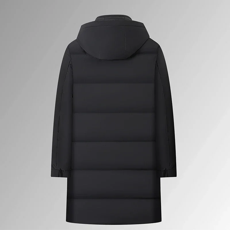 Piumino da uomo di marca invernale maschile di lusso di design cappuccio rimovibile imbottitura in piuma d'anatra vestiti freddi cappotto invernale da uomo