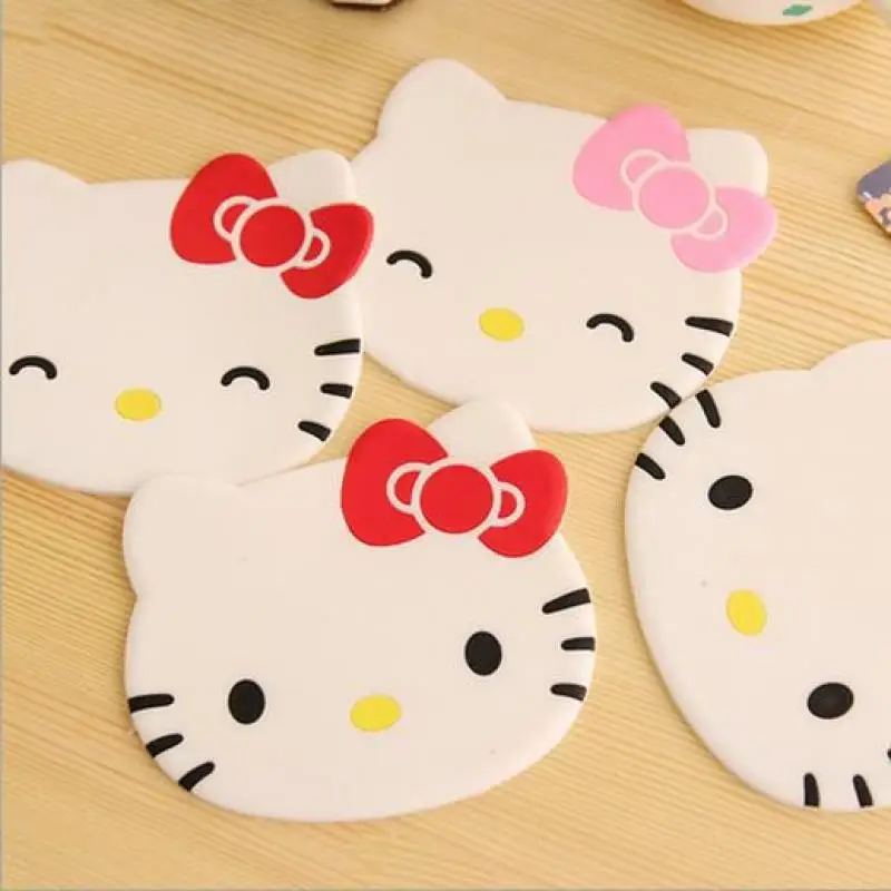 New Sanrio Hello Kitty Cute Cartoon Anti Scald Anti Slip Creative Home Tea Cup Cushion Simple Silicone Boys Girls Cushion Gifts