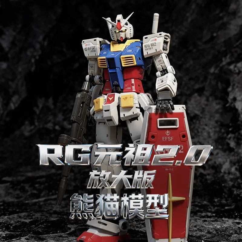 

Panda Studio Upscaled 1/100 RX-78-2 Plastic Model Kit, with LED Light Effect & Water Slide Decals, Collectible Action Figure