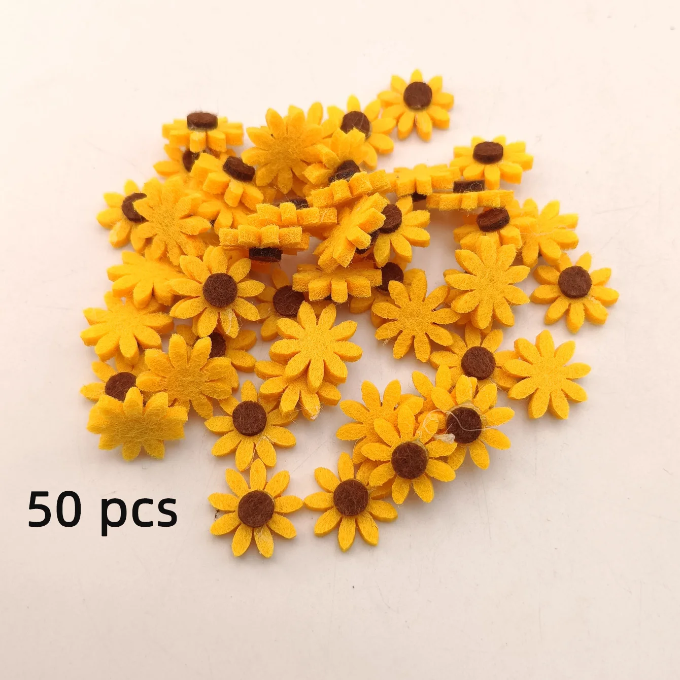 

1/5/50 PCS 2cm Fabric Five Petal Daisy Flower Embossing DIY Jewelry Hair Claw Fabric Accessories Material Cloth Stickers