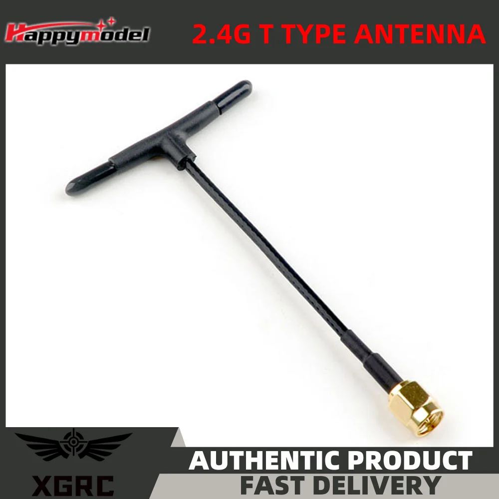 Happymodel-antena tipo T ExpressLRS de 2,4G, transmisor omnidireccional de 2400MHz con conector macho SMA para ELRS ES24TX